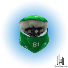 Dice Bag - Green D20 Plush